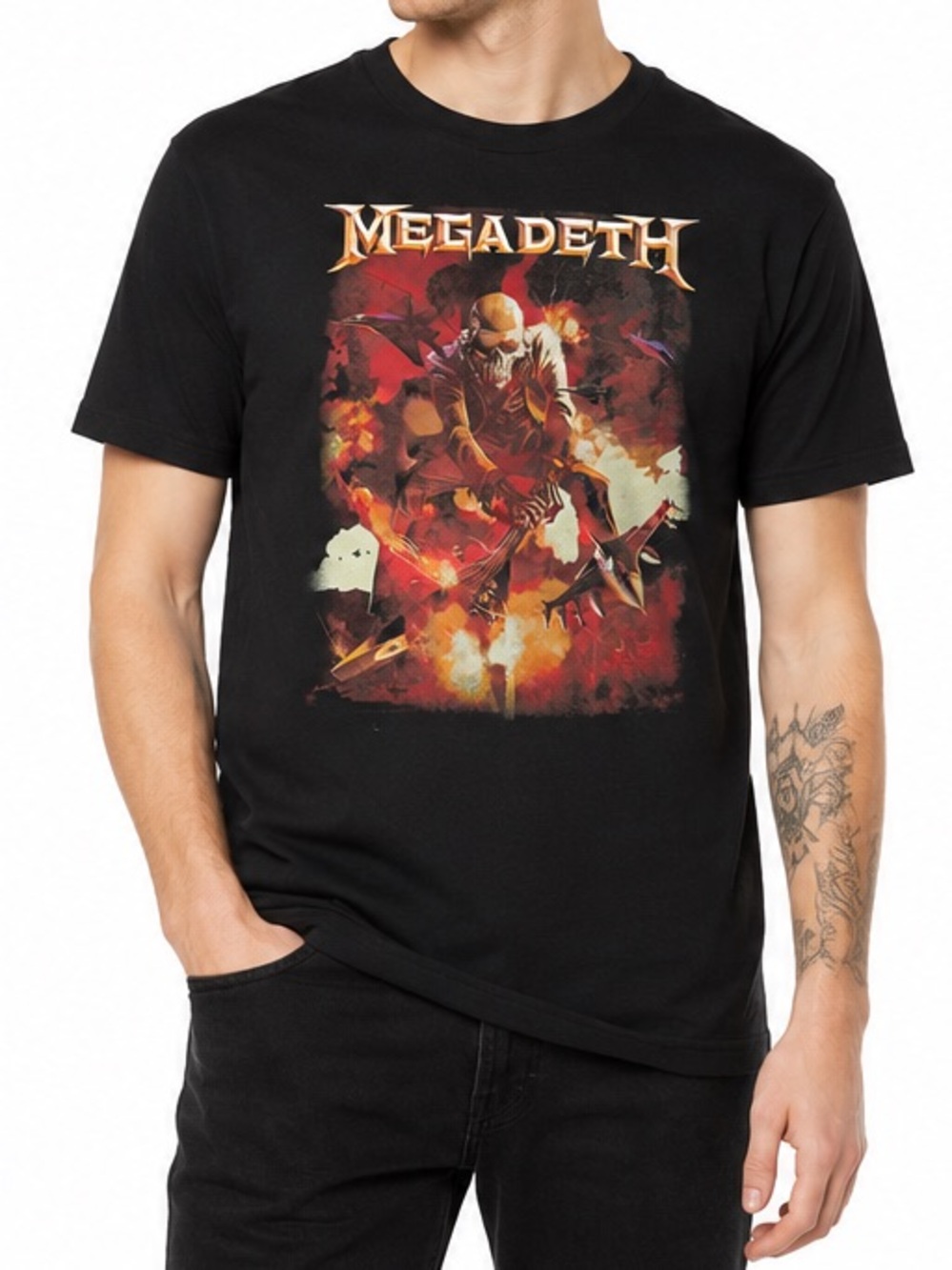 Megadeth Graphic Band T-Shirt | Official Licensed Men’s XL Heavy Metal Tee Black